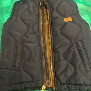 Kids navy blue and tan vest